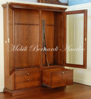 Classic style rifle handcrafted in solid walnut wood